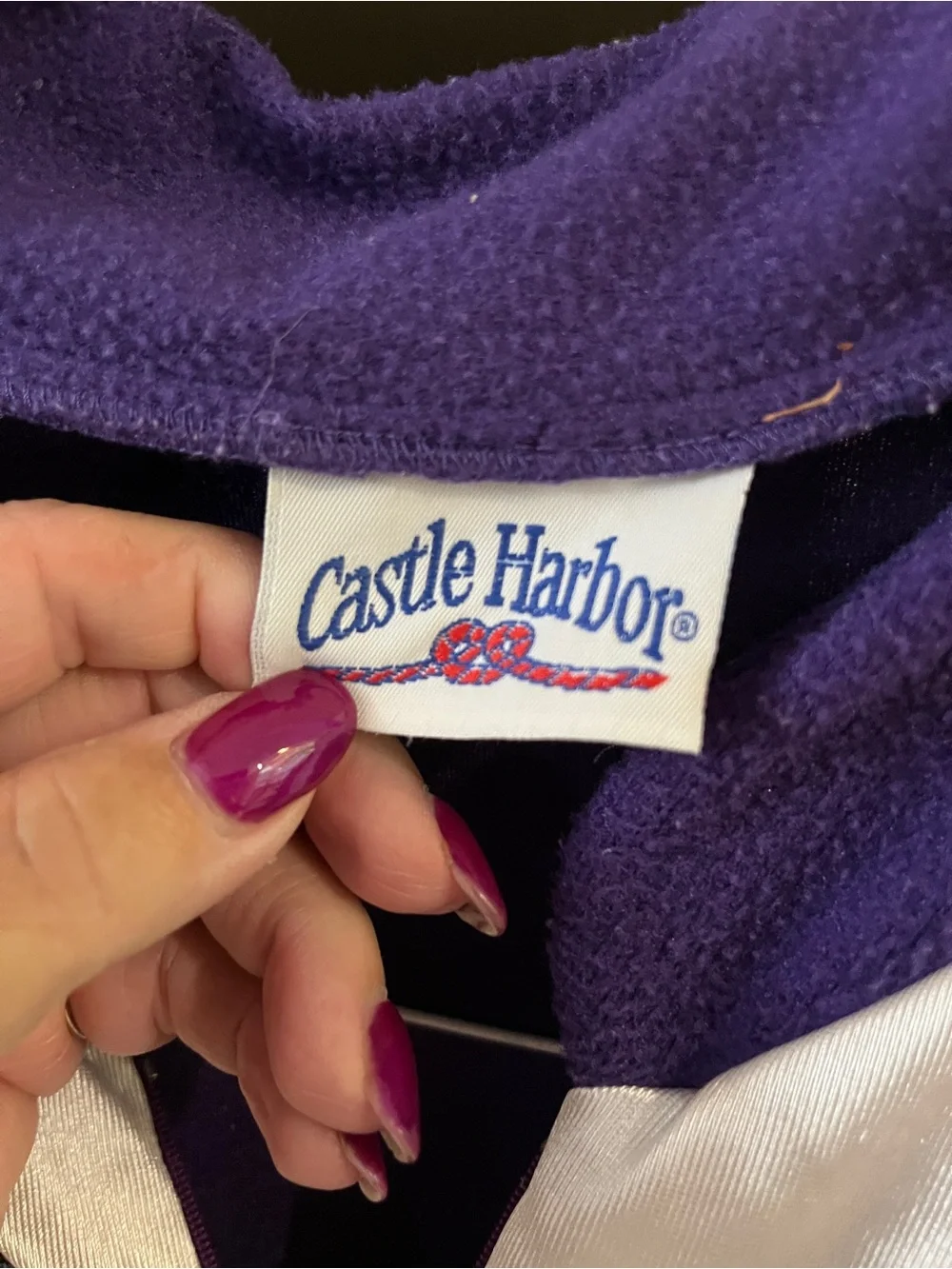 Purple Embroidered Yoke Long Robe 1X